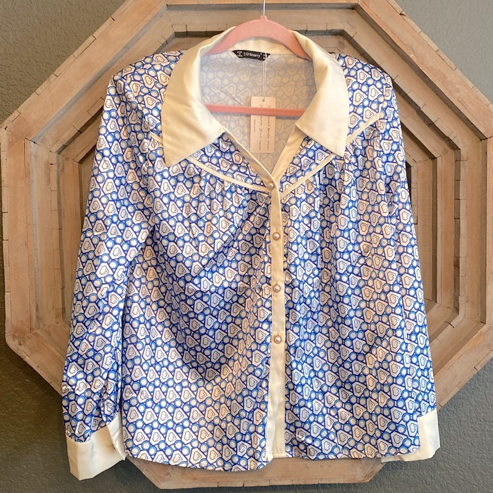 Vintage style satin shirt